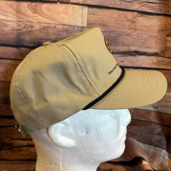 Vintage Southwestern Public Service Company SPS Rope Hat Cap Adjustable Strap - Picture 2 of 7